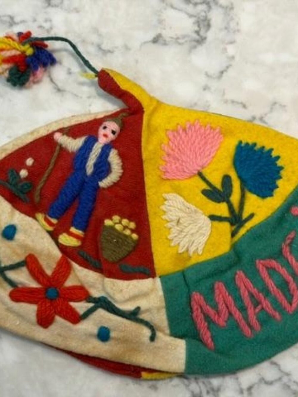 Festive Cap from Madeira, Portugal. One Size. Lined
